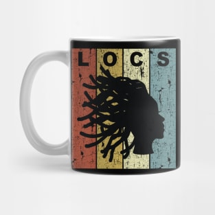 Locs Black Woman Silhouette Mug